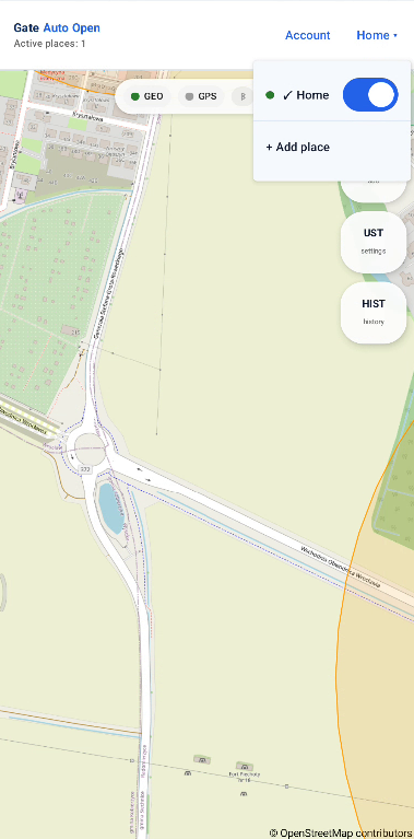 Screenshot: + Add place