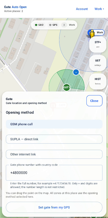 Screenshot: 4. Gate and opening method